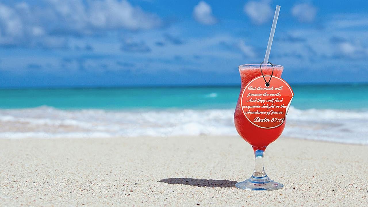 沙滩西瓜图片饮料
