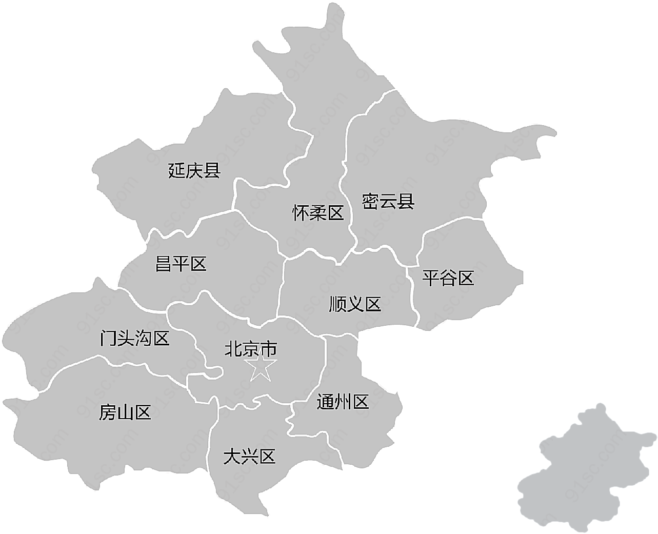 北京市矢量地图