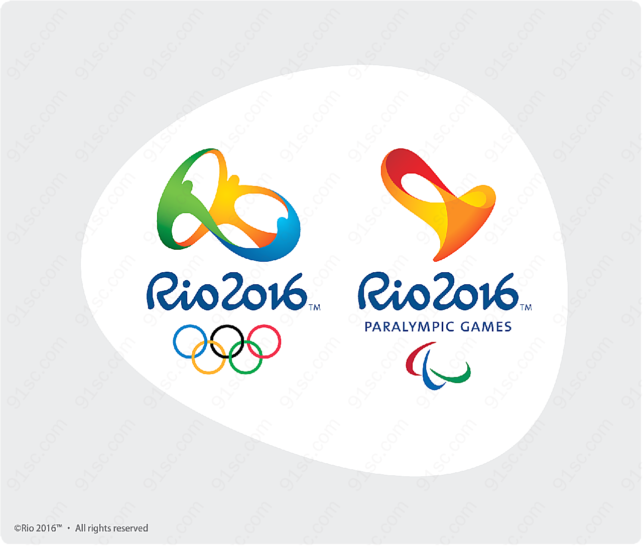 里约奥运会标志矢量体育标志