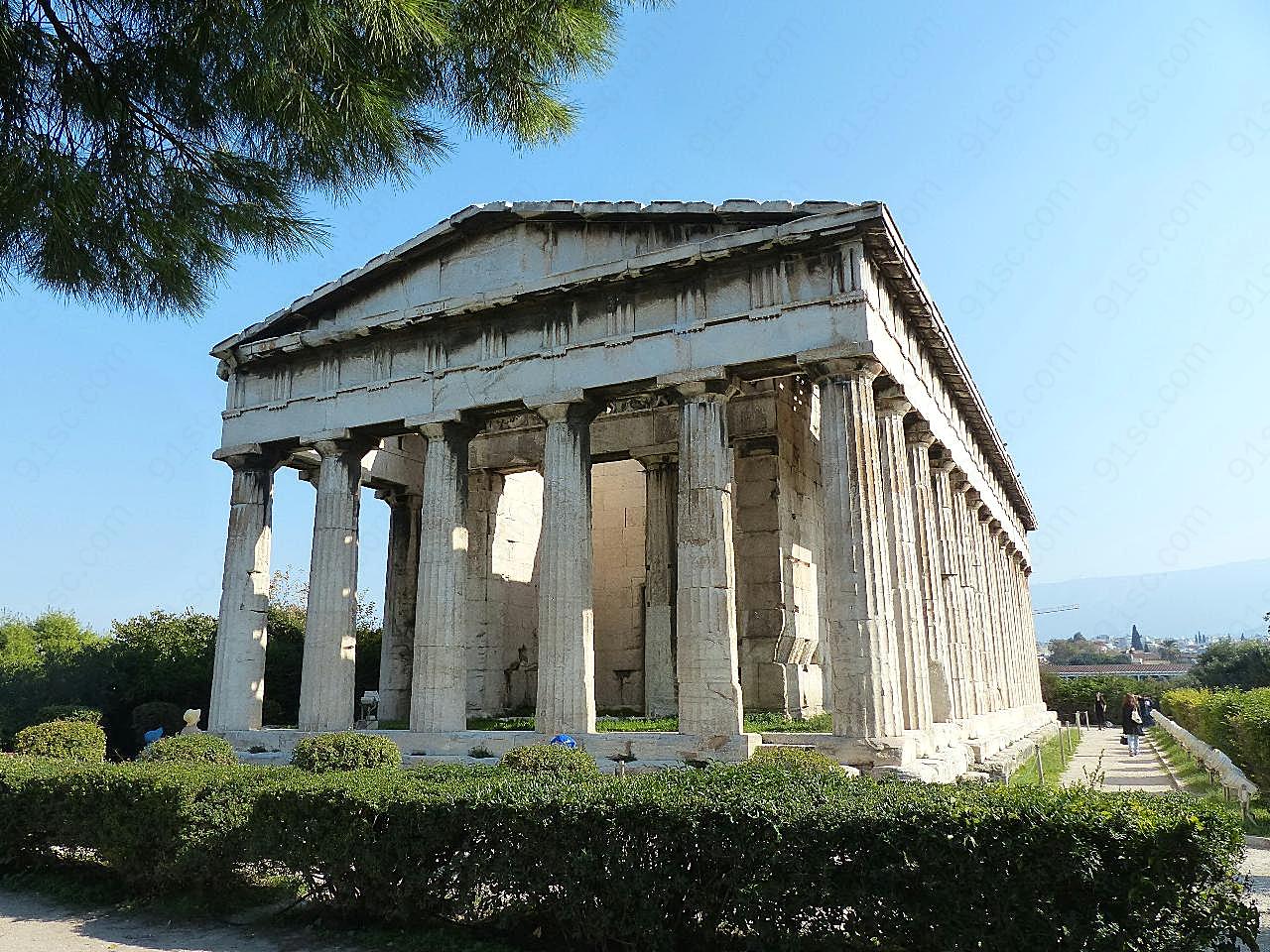 雅典神庙图片建筑