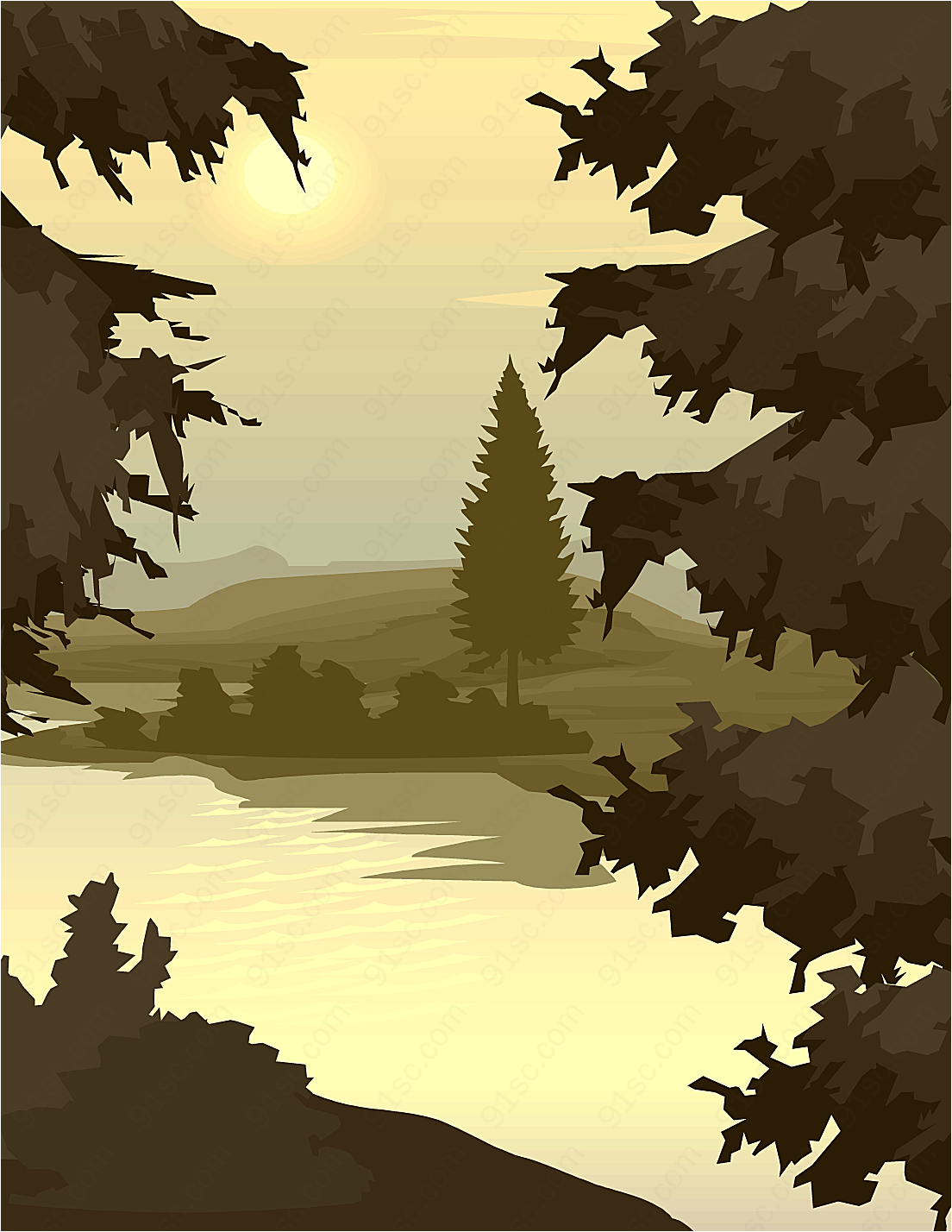 矢量风景背景_19矢量自然风景