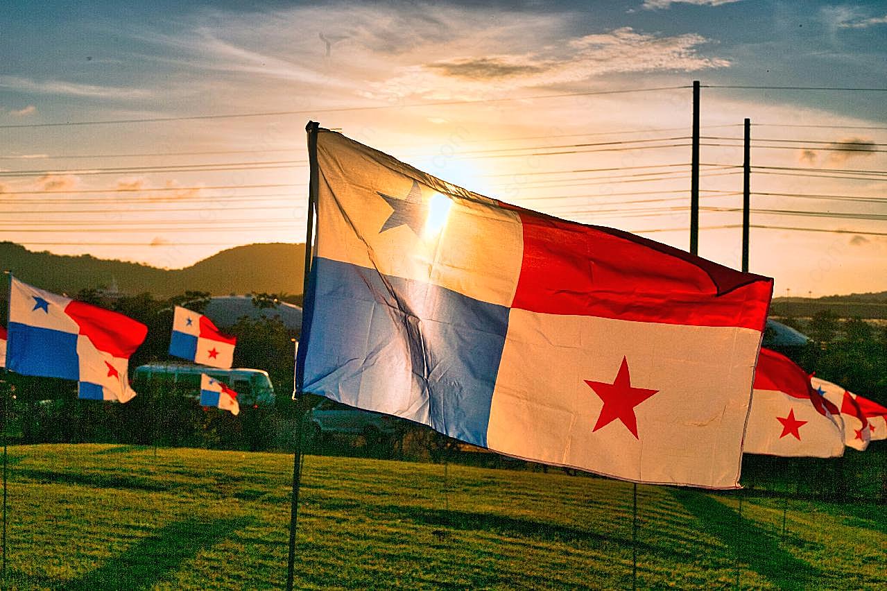 巴拿马国旗图片高清摄影