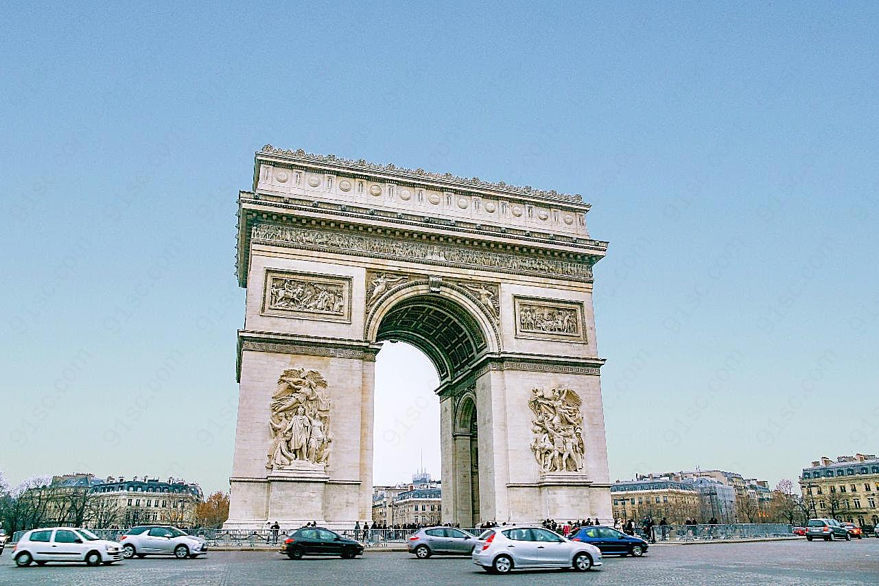 巴黎凯旋门广场图片空间
