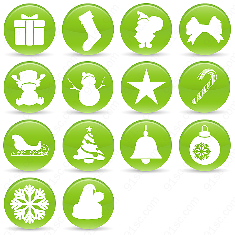 圣诞节元素系列图标
