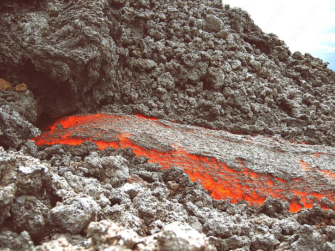 危地马拉火山岩浆图片摄影高清