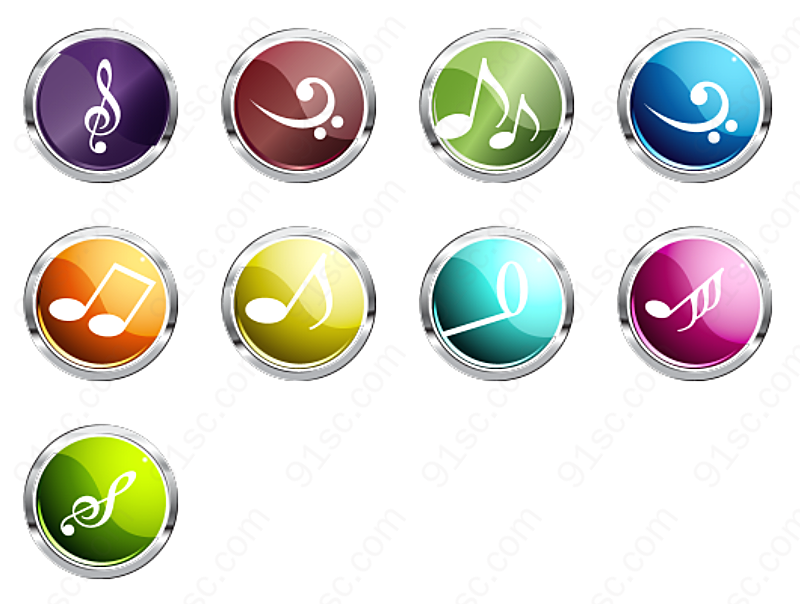 音乐按钮桌面系列图标