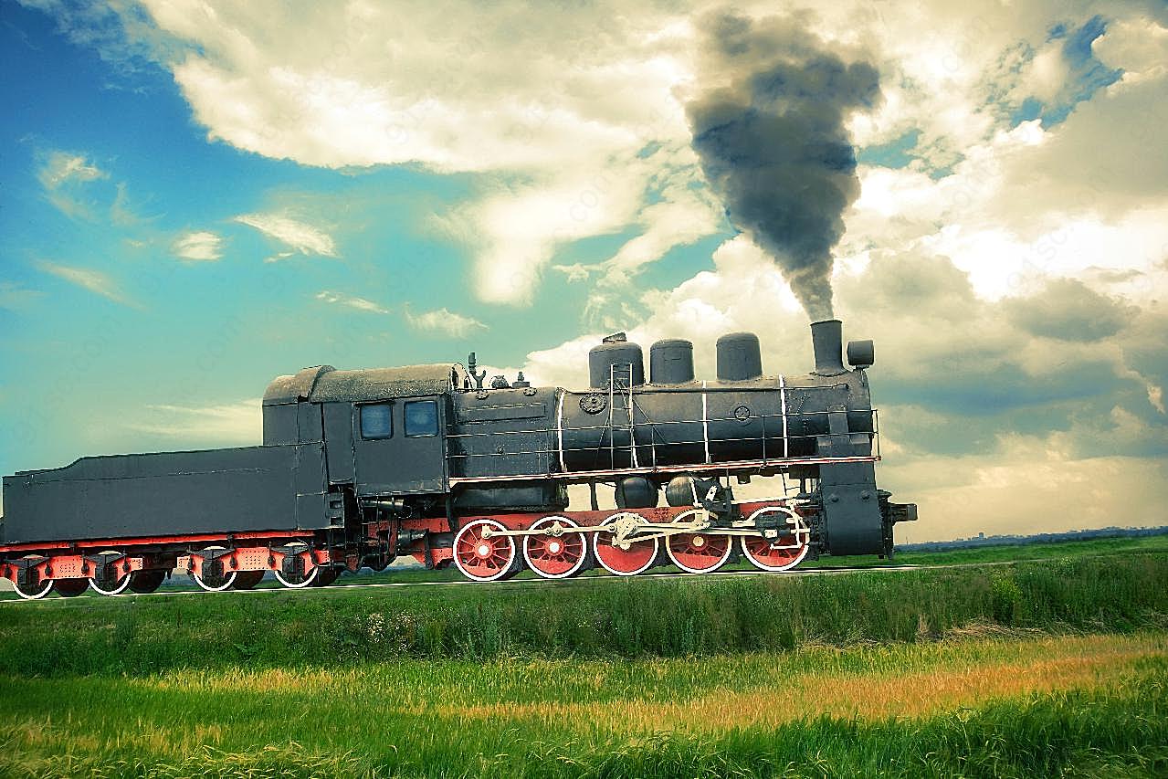 欧洲蒸汽火车图片交通工具