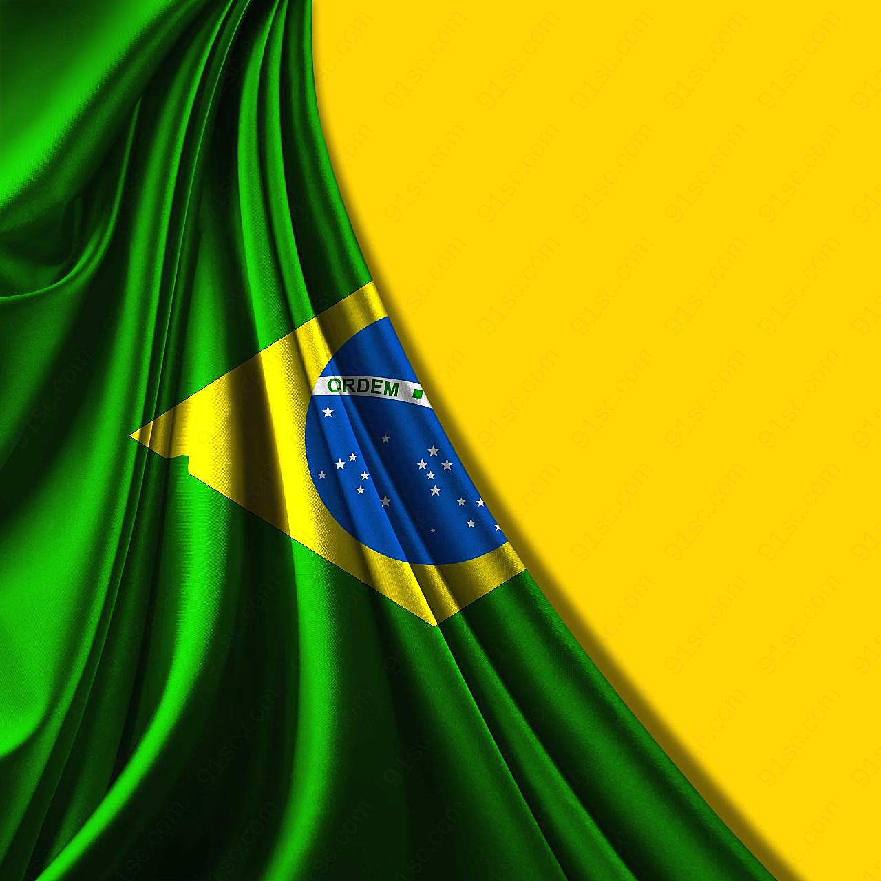 2014世界杯巴西国旗图片高清摄影