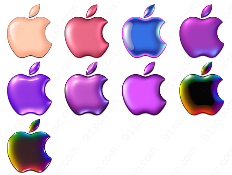 色彩苹果桌面苹果图标