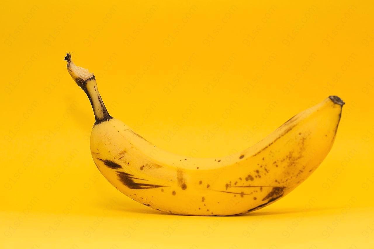 熟香蕉背景摄影图水果