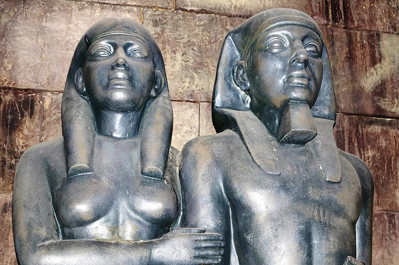 埃及人物塑像图片民族工艺品