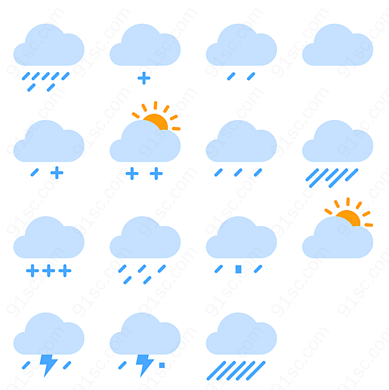 天气预报系列系列图标