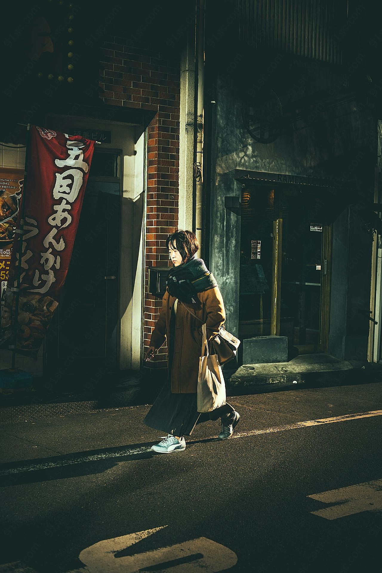 日本街头女生图片摄影高清