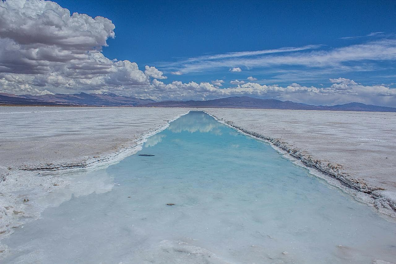 阿根廷盐湖图片自然风景