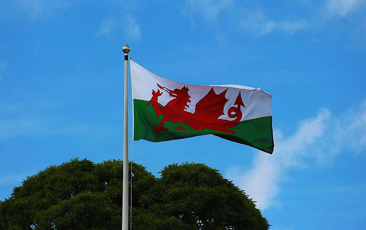 威尔士国旗图片摄影高清