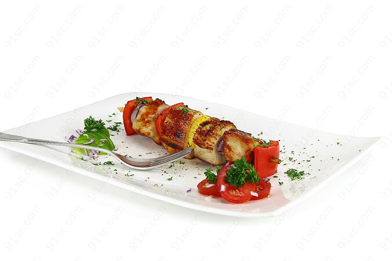 土耳其烤肉串图片美食餐饮