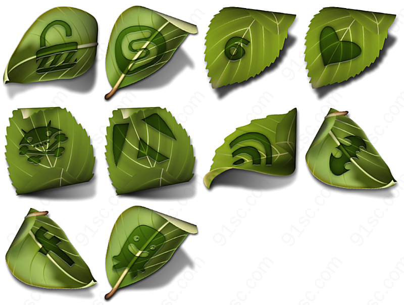 树叶logo动物植物