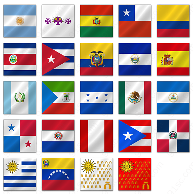正方型旗帜标志图标