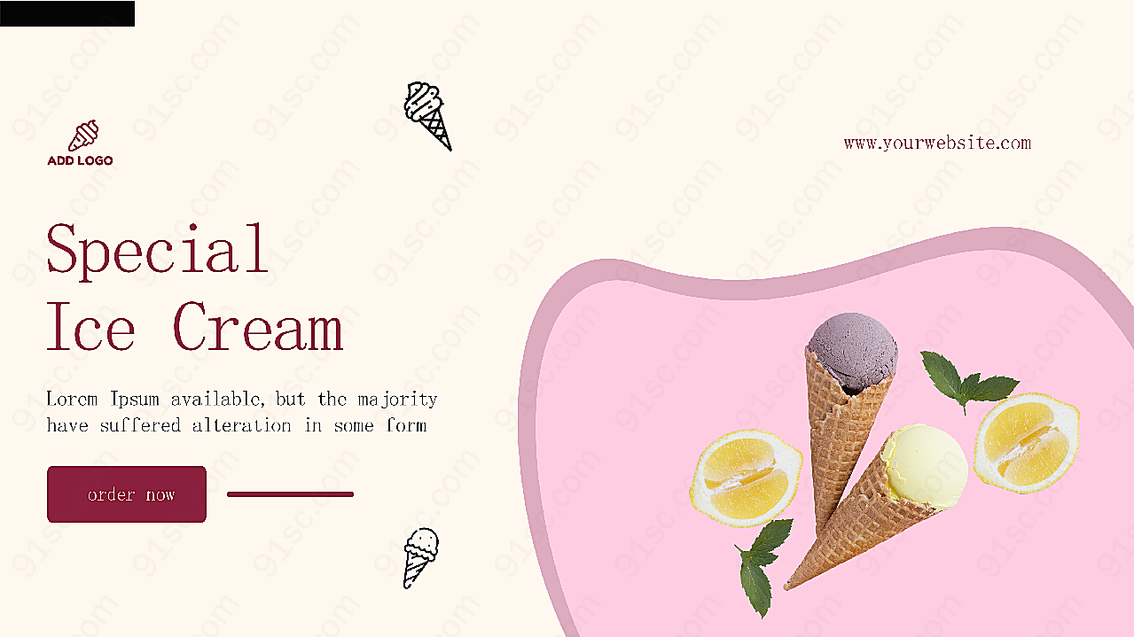 冰淇淋banner高清