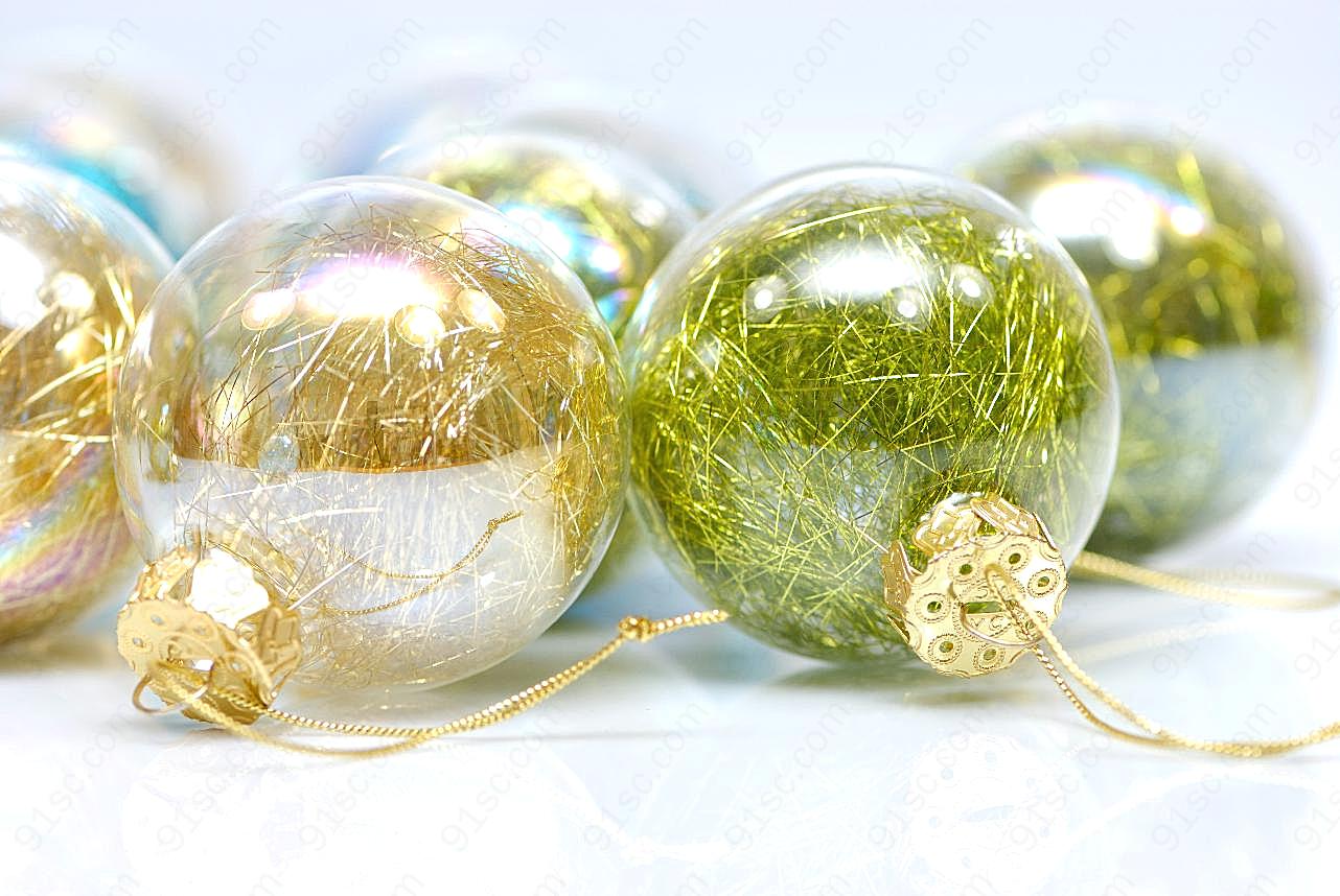 高清圣诞彩球图片下载摄影节日