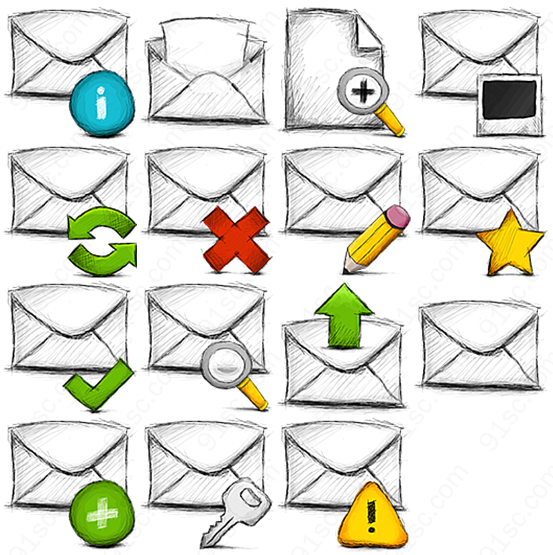 信息邮件桌面系列图标