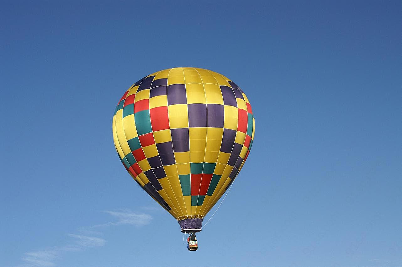 高空热气球飞升图片高清