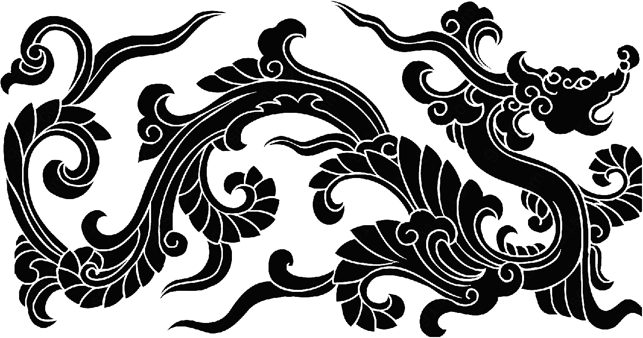中国古典龙纹矢量传统