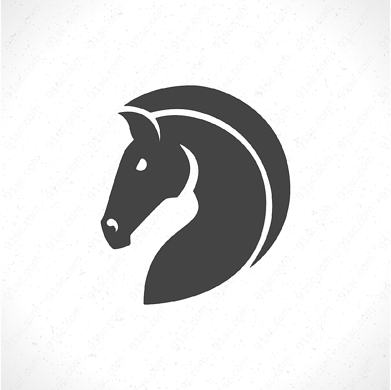 马头形状标志矢量logo图形