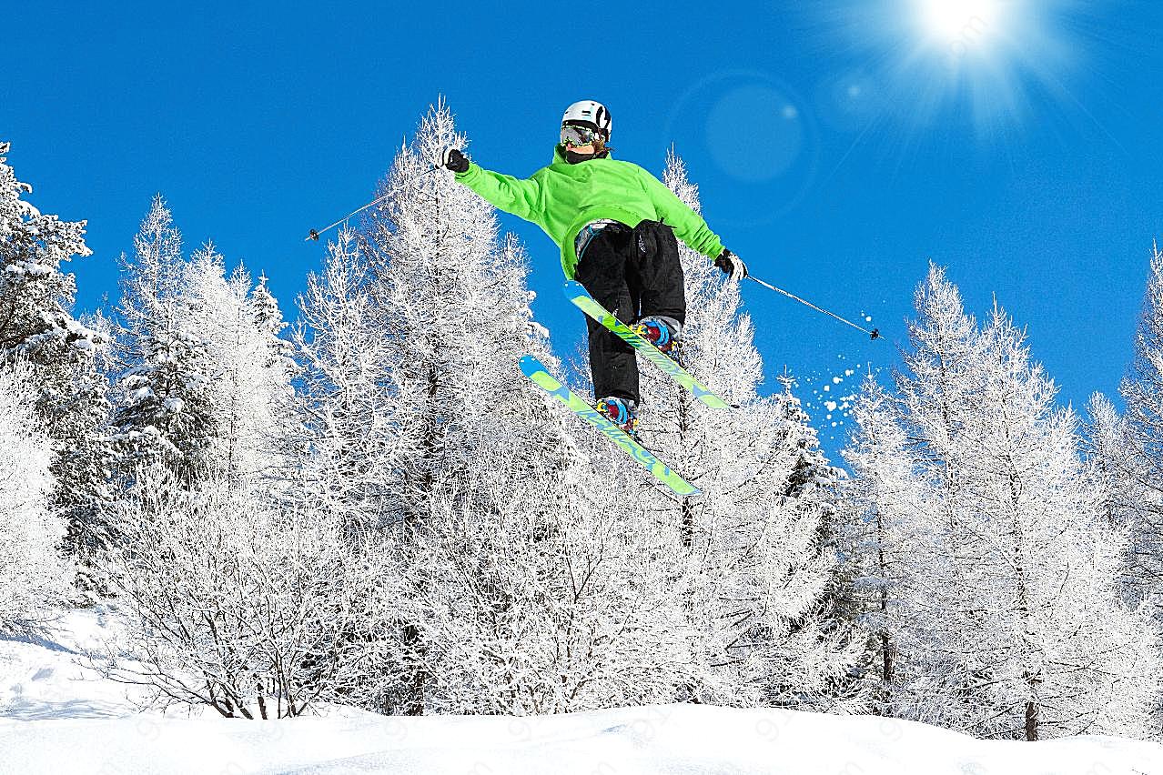 冬天高清图片滑雪
