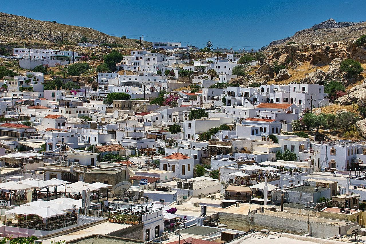 希腊城镇建筑图片摄影高清