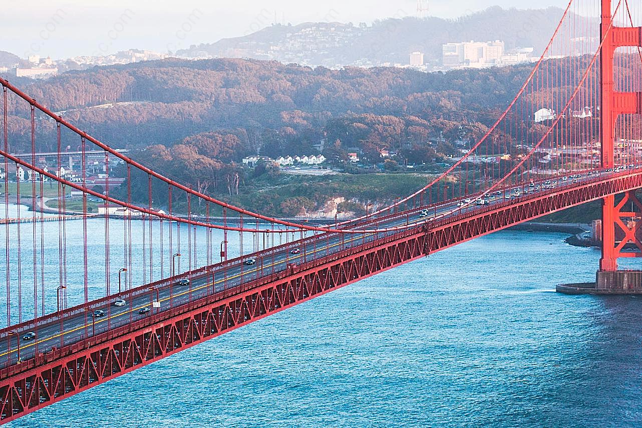 美国旧金山金门大桥图片现代建筑