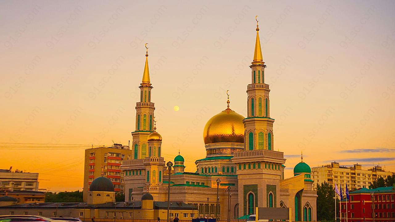 莫斯科大清真寺图片特色建筑