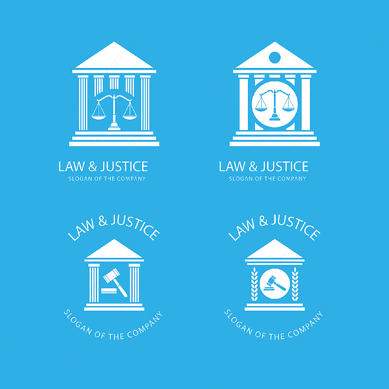 法律元素标志矢量logo图形