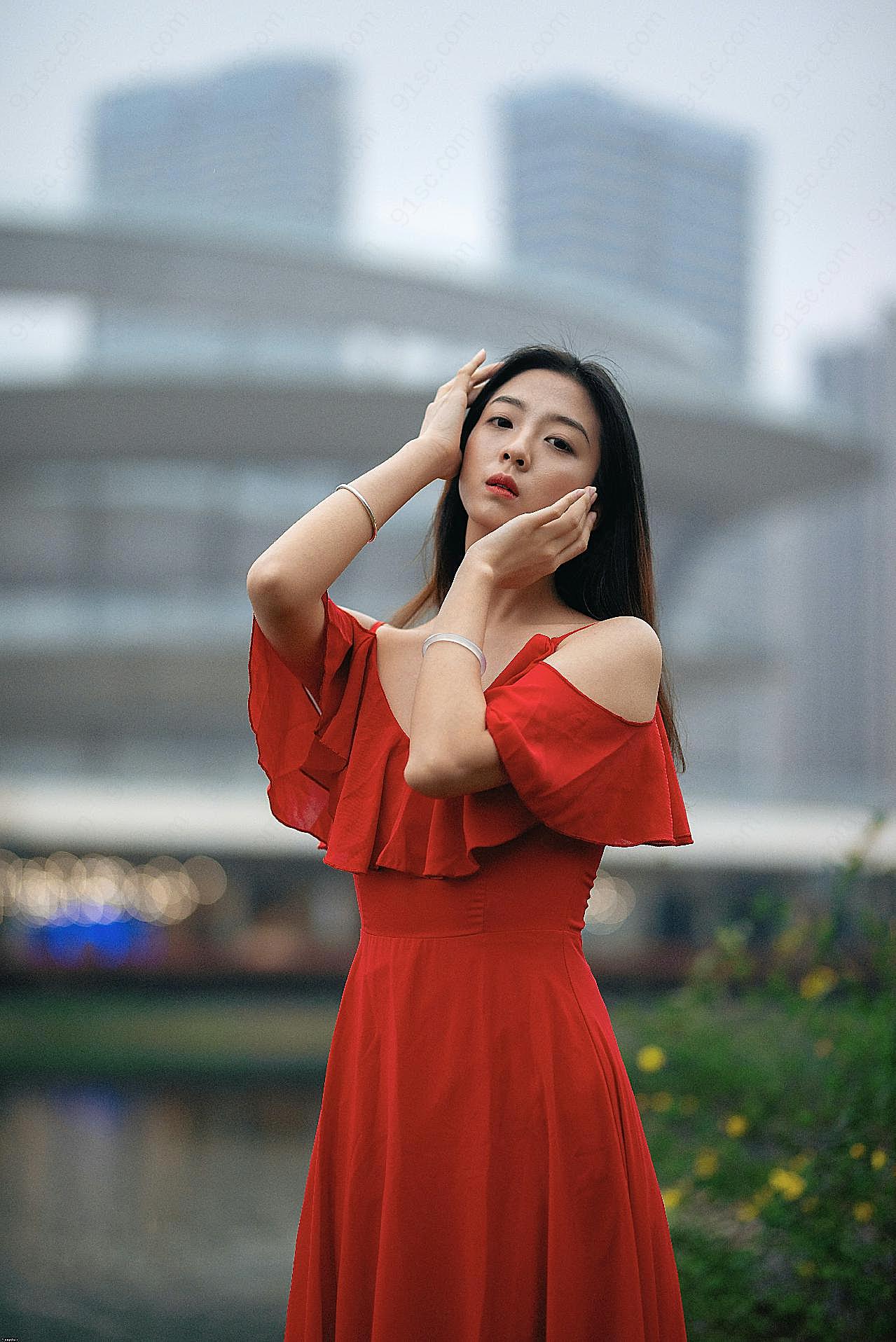 红裙亚洲高清摄影