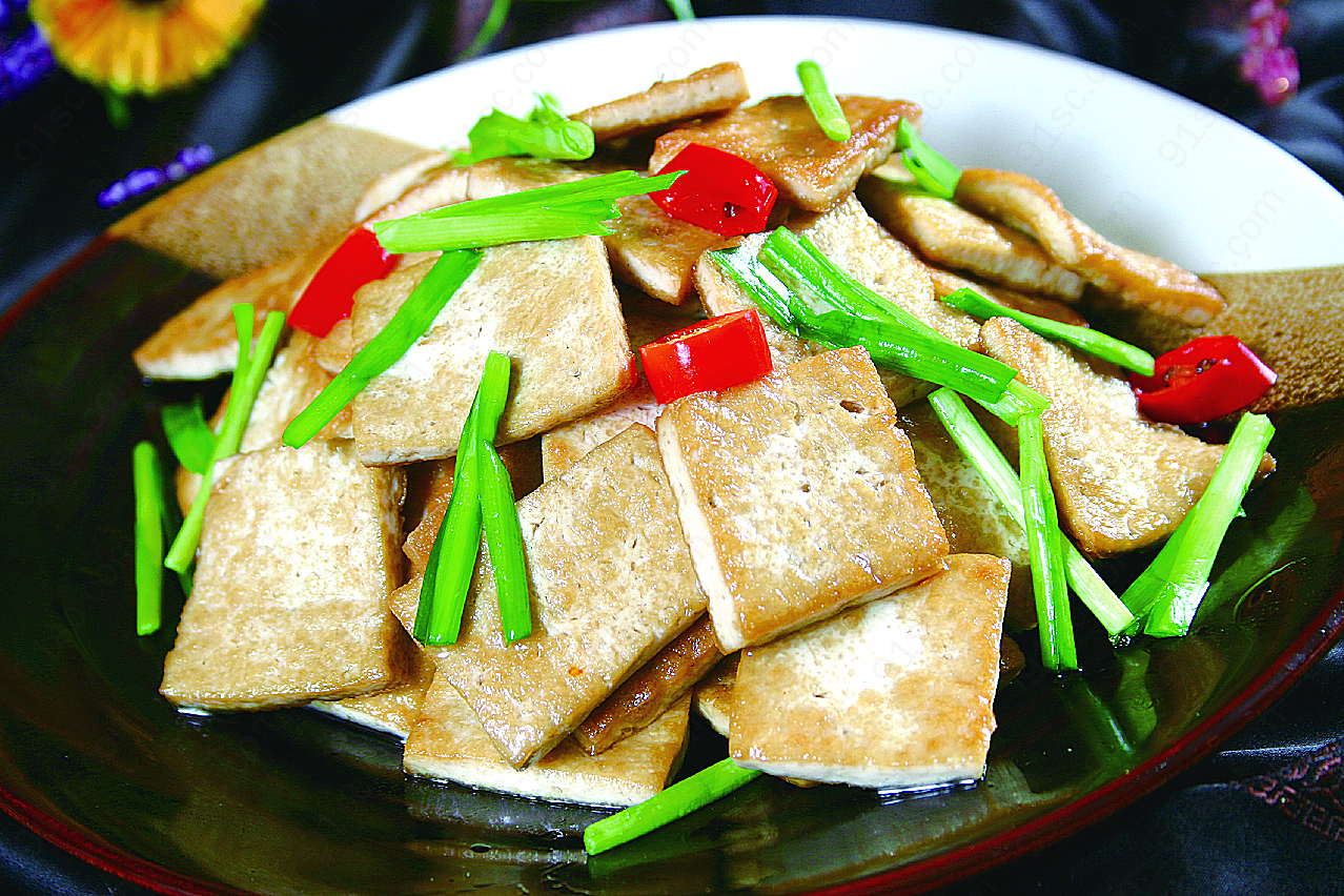 浏阳煎豆腐图片餐饮摄影