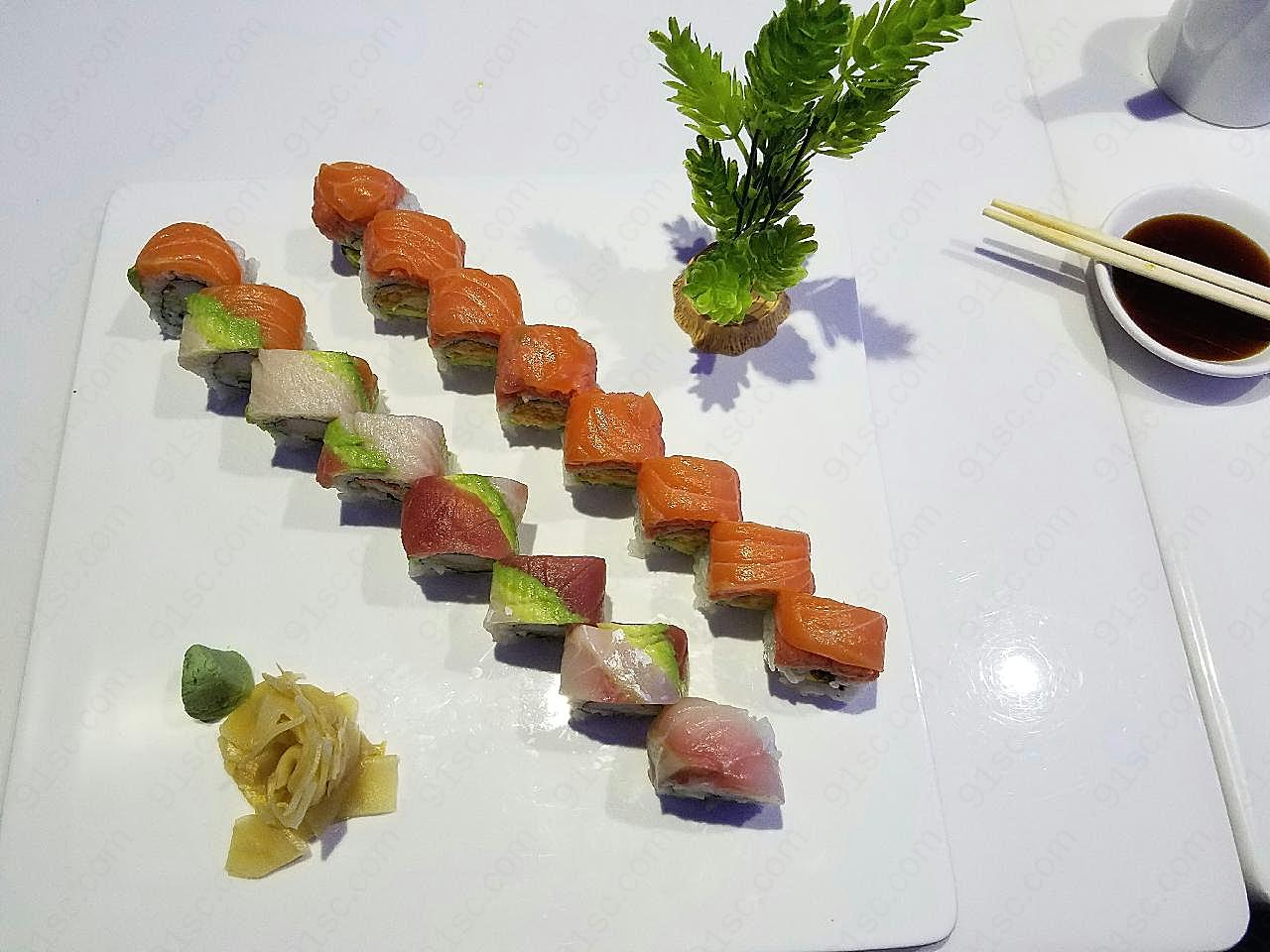 三文鱼卷图片餐饮美食