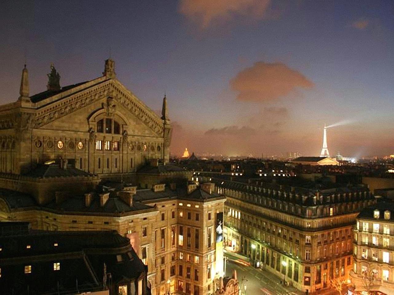 巴黎夜景图片城市景观