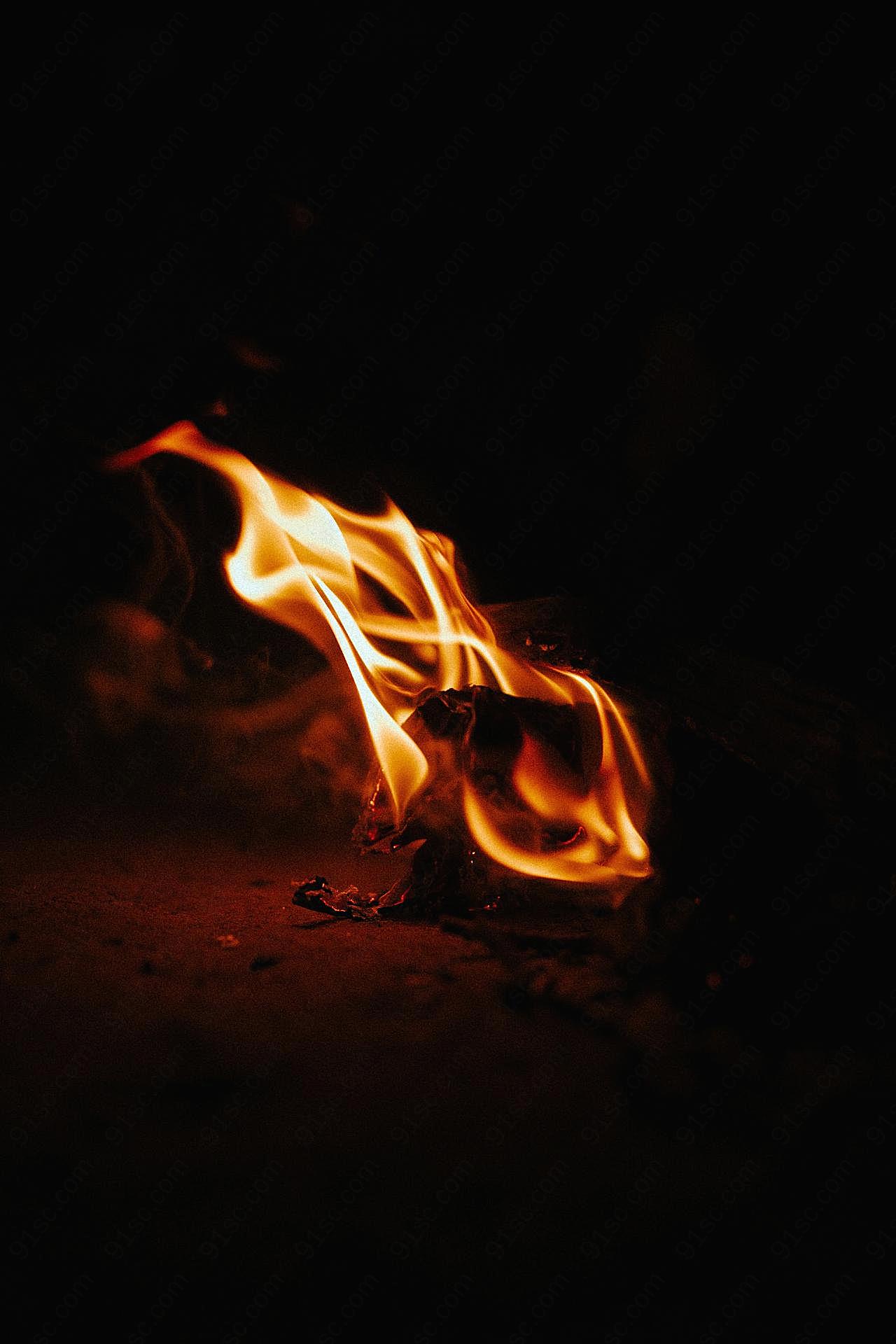 篝火堆火焰图片摄影