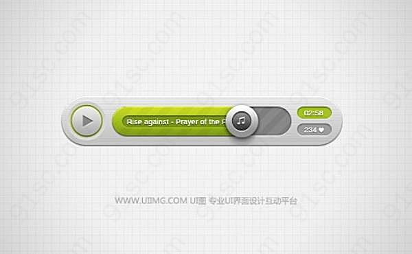 音频播放器ui设计psd文件网页元素