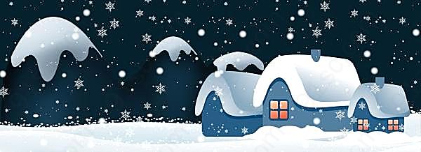 冬季夜晚雪景背景ps素材创意概念