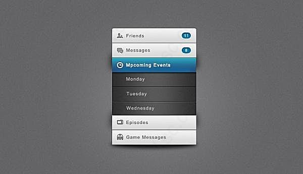 左侧信息导航栏目psd下载网页元素