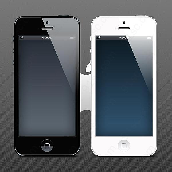 iphone5手机模板源文件创意概念