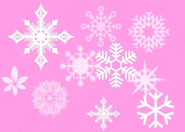 雪花分层素材源文件花纹边框