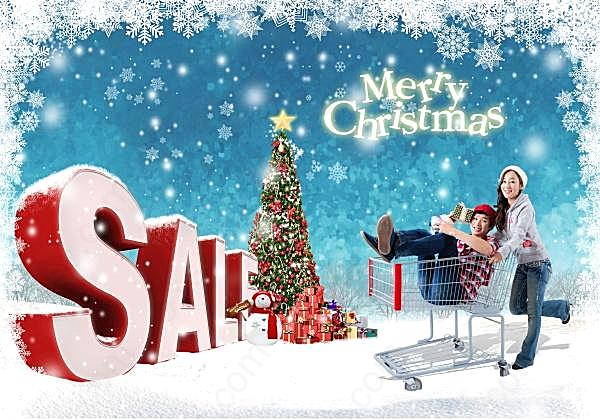 圣诞商业促销海报psd素材节日庆典