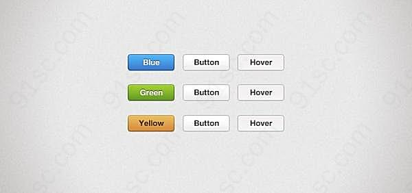 多种颜色网页常用按钮psd网页元素
