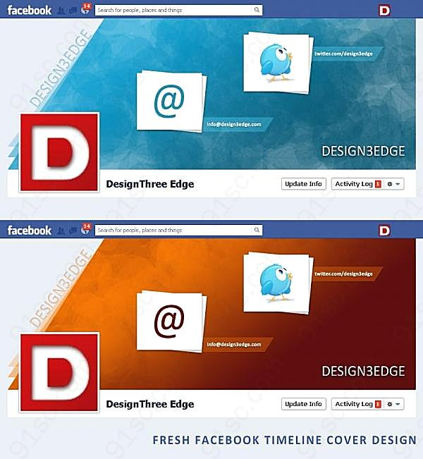 facebook时间表封面设计网页元素