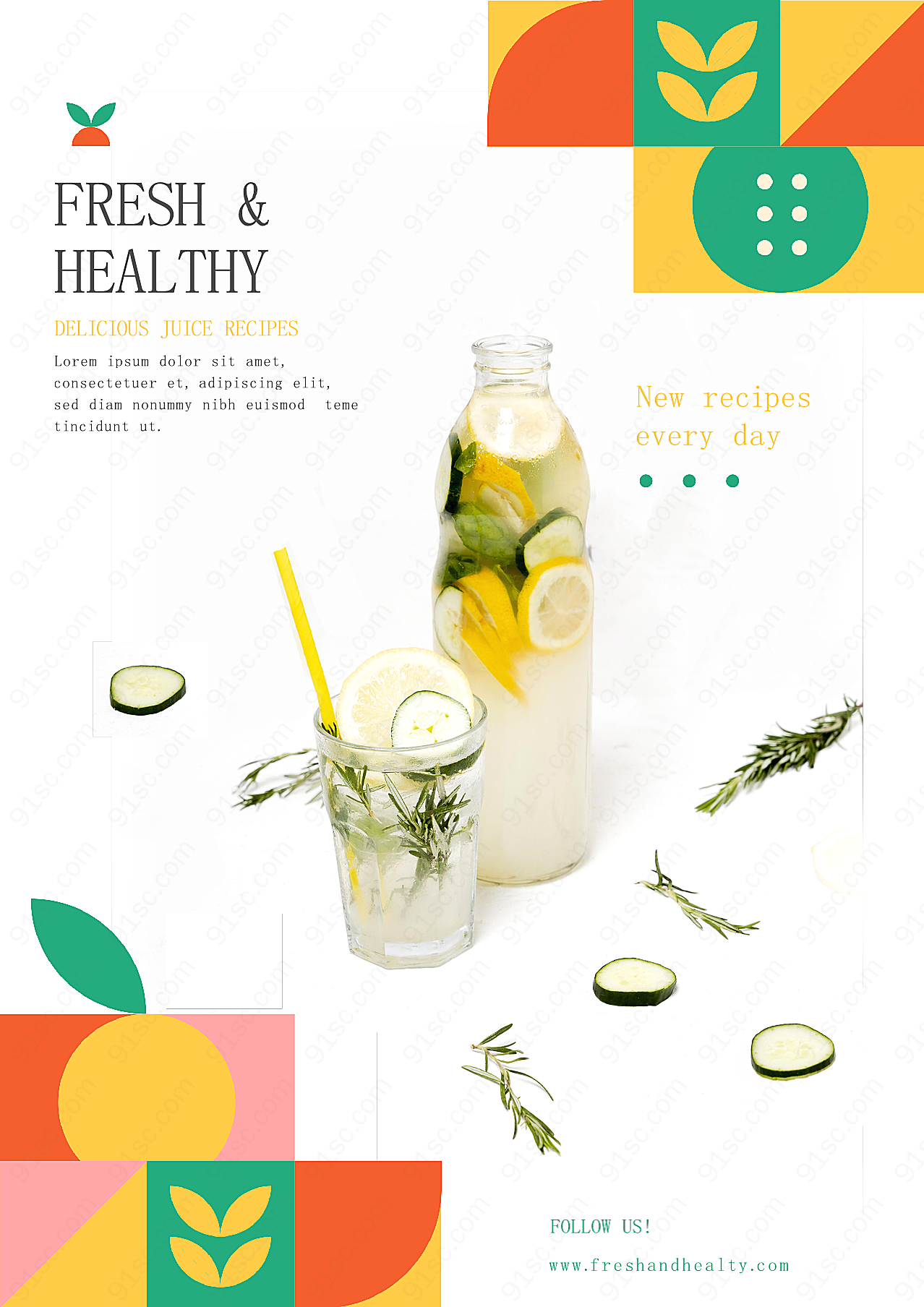 健康饮品设计psd广告海报