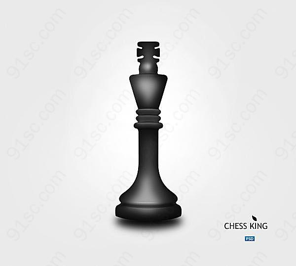 国际象棋psd分层素材创意概念
