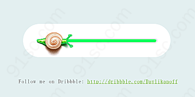 蜗牛进度条psd素材网页元素