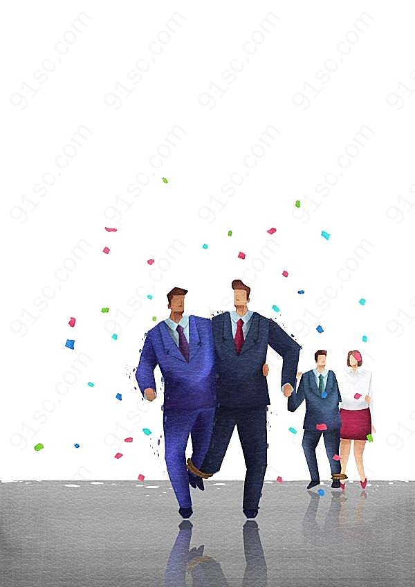 商务办公职场人物psd素材科技金融